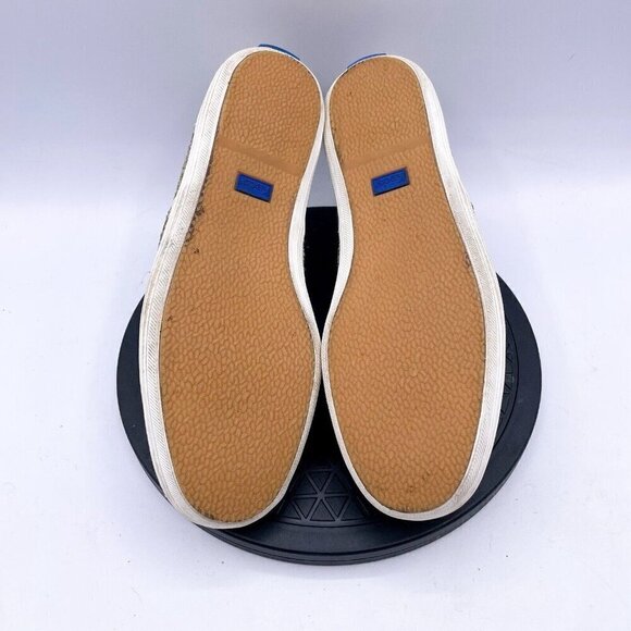 Kate Spade X Keds Glitter Sneakers Womens 8.5 Gold Low Ribbon Lace Casual - Picture 6 of 9